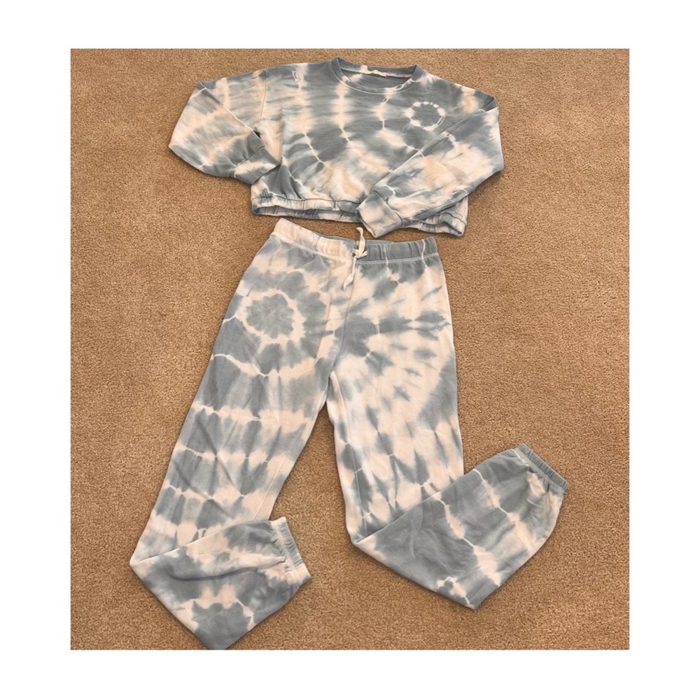 Z Supply White & Blue Tie-Die Set